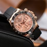 Đồng Hồ Rolex Cosmograph Daytona 116515LN Rep 1:1 Chế Tác Vỏ Vàng Hồng Mặt Hồng Dây Cao Su