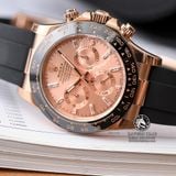 Đồng Hồ Rolex Cosmograph Daytona 116515LN Rep 1:1 Chế Tác Vỏ Vàng Hồng Mặt Hồng Dây Cao Su