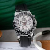 Đồng Hồ Rolex Cosmograph Daytona 116519LN-0026 Rep 1:1 Cao Cấp Vỏ Bạc Mặt Xà Cừ Trắng Dây Cao Su