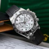 Đồng Hồ Rolex Cosmograph Daytona 116519LN-0026 Rep 1:1 Cao Cấp Vỏ Bạc Mặt Xà Cừ Trắng Dây Cao Su