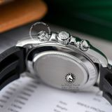 Đồng Hồ Rolex Cosmograph Daytona 116519LN-0026 Rep 1:1 Cao Cấp Vỏ Bạc Mặt Xà Cừ Trắng Dây Cao Su