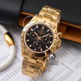 Đồng Hồ Rolex Cosmograph Daytona 116508-0008 Rep 1:1 Cao Cấp Vỏ Vàng Kim Mặt Đen Dây Kim Loại