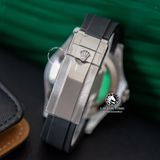 Đồng Hồ Rolex Yacht-Master 42mm 126679 SABR Rep 1:1 Chế Tác Vỏ Bạc Đính Đá Niềng Bezel Nạm Đá Ruby Tím Mặt Đen Dây Cao Su