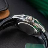 Đồng Hồ Rolex Yacht-Master 42mm 126679 SABR Rep 1:1 Chế Tác Vỏ Bạc Đính Đá Niềng Bezel Nạm Đá Ruby Tím Mặt Đen Dây Cao Su