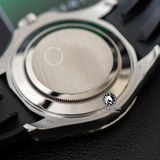 Đồng Hồ Rolex Yacht-Master 42mm 126679 SABR Rep 1:1 Chế Tác Vỏ Bạc Đính Đá Niềng Bezel Nạm Đá Ruby Tím Mặt Đen Dây Cao Su