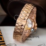 Đồng Hồ Patek Philippe Nautilus 5711R-001 Rep 1:1 Chế Tác Vỏ Vàng Hồng Mặt Nâu Dây Kim Loại