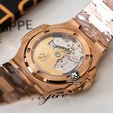 Đồng Hồ Patek Philippe Nautilus 5711R-001 Rep 1:1 Chế Tác Vỏ Vàng Hồng Mặt Nâu Dây Kim Loại