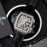 Đồng Hồ Hublot Spirit Of Big Bang 42mm Rep 1:1 Chế Tác Vỏ Bạc Mặt Đen Dây Da Cá Sấu 601.NX.0173.LR