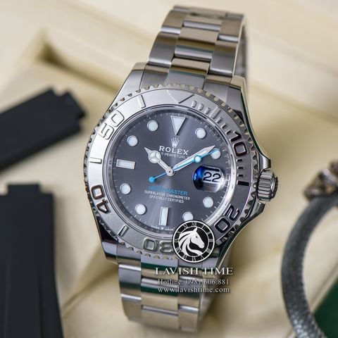 Đồng Hồ Rolex Yacht-Master 40mm 126622-0001 Rep 1:1 Cao Cấp Vỏ Bạc Mặt Xám Dây Kim Loại