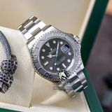 Đồng Hồ Rolex Yacht-Master 40mm 126622-0001 Rep 1:1 Cao Cấp Vỏ Bạc Mặt Xám Dây Kim Loại