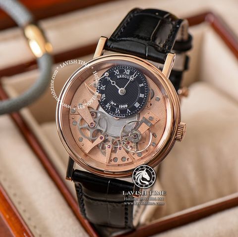 Đồng Hồ Breguet Tradition 7057BR/R9/9W6 Rep 1:1 Chế Tác Vỏ Vàng Hồng Mặt Hồng Dây Da