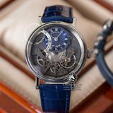 Đồng Hồ Breguet Tradition 7097BB/GY/9WU Rep 1:1 Chế Tác Vỏ Bạc Mặt Xanh Dương Dây Da