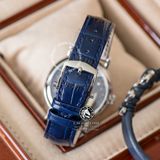 Đồng Hồ Breguet Tradition 7097BB/GY/9WU Rep 1:1 Chế Tác Vỏ Bạc Mặt Xanh Dương Dây Da