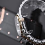 Đồng Hồ Rolex Datejust 36mm 116233 Rep 1:1 Chế Tác Vỏ Demi Vàng Kim Mặt Trắng Cọc Số Đính Đá Dây Kim Loại Jubilee