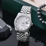 Đồng Hồ Rolex Datejust 36mm 116234-0087 Rep 1:1 Cao Cấp Vỏ Bạc Niềng Bezel Đính Đá Mặt Vi Tính Bạc Cọc Số Đính Đá Dây Kim Loại Jubilee