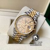 Đồng Hồ Rolex Datejust 36mm 126233-0037 Rep 1:1 Cao Cấp Vỏ Demi Vàng Kim Mặt Lá Cọ Vàng Cọc Số Vạch Dây Kim Loại Jubilee
