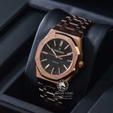 Đồng Hồ Audemars Piguet Royal Oak 15400OR.OO.1220OR.01 Rep 1:1 Vỏ Vàng Hồng Mặt Đen Dây Kim Loại