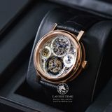 Đồng Hồ Breguet Tourbillon Perpetual Calendar 3755 Rep 1:1 Chế Tác Vỏ Vàng Hồng Mặt Tourbillon Dây Da