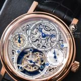 Đồng Hồ Breguet Tourbillon Perpetual Calendar 3755 Rep 1:1 Chế Tác Vỏ Vàng Hồng Mặt Tourbillon Dây Da