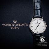 Đồng Hồ Vacheron Constantin Patrimony Traditionnelle Rep 1:1 Chế Tác Vỏ Bạc Mặt Trắng Dây Da