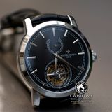 Đồng Hồ Vacheron Constantin Patrimony Traditionnelle 14-Day Tourbillon Rep 1:1 Chế Tác Vỏ Bạc Mặt Đen Dây Da