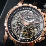 Đồng Hồ Roger Dubuis Excalibur Double Tourbillon Rep 1:1 Chế Tác Vỏ Vàng Hồng Mặt Skeleton Lộ Cơ Dây Cao Su