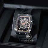 Đồng Hồ Richard Mille RM 055 Bubba Watson Rep 1:1 Cao Cấp Vỏ Ceramic Đen Mặt Skeleton Lộ Cơ Dây Cao Su
