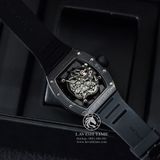 Đồng Hồ Richard Mille RM 055 Bubba Watson Rep 1:1 Cao Cấp Vỏ Ceramic Đen Mặt Skeleton Lộ Cơ Dây Cao Su