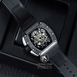 Đồng Hồ Richard Mille RM 61-01 Yohan Blake Rep 1:1 Cao Cấp Vỏ Carbon Đen Mặt Skeleton Lộ Cơ Dây Cao Su