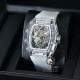 Đồng Hồ Richard Mille RM 56-01 Tourbillon Sapphire Rep 1:1 Cao Cấp Vỏ Sapphire Mặt Skeleton Lộ Cơ Dây Cao Su