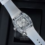 Đồng Hồ Richard Mille RM 56-01 Tourbillon Sapphire Rep 1:1 Cao Cấp Vỏ Sapphire Mặt Skeleton Lộ Cơ Dây Cao Su