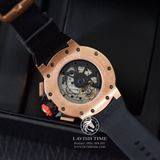 Đồng Hồ Richard Mille RM 032 Rose Gold Automatic Winding Flyback Chronograph Diver's Rep 1:1 Cao Cấp Vỏ Vàng Hồng Mặt Skeleton Lộ Cơ Dây Cao Su