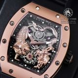 Đồng Hồ Richard Mille RM 51-01 Tourbillon Tiger And Dragon - Michelle Yeoh Rep 1:1 Cao Cấp Vỏ Vàng Hồng Mặt Skeleton Dây Cao Su