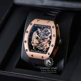 Đồng Hồ Richard Mille RM 51-01 Tourbillon Tiger And Dragon - Michelle Yeoh Rep 1:1 Cao Cấp Vỏ Vàng Hồng Mặt Skeleton Dây Cao Su