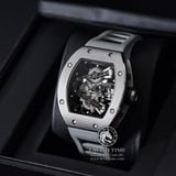 Đồng Hồ Richard Mille RM 038 Tourbillon Bubba Watson Rep 1:1 Chế Tác Vỏ Bạc Mặt Skeleton Lộ Cơ Dây Cao Su