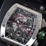 Đồng Hồ Richard Mille RM 011-01 Roberto Mancini Rep 1:1 Cao Cấp Vỏ Bạc Mặt Skeleton Lộ Cơ Dây Cao Su