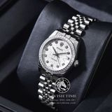 Đồng Hồ Rolex Datejust 31mm 178274 Rep 1:1 Chế Tác Vỏ Bạc Niềng Bezel Đính Đá Mặt Vi Tính Bạc Cọc Số Đính Đá Dây Kim Loại