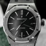 Đồng Hồ Audemars Piguet Royal Oak 15400ST.OO.1220ST.01 Rep 1:1 Vỏ Bạc Mặt Đen Dây Kim Loại