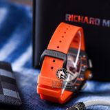 Đồng Hồ Richard Mille Automatic Flyback Chronograph RM 11-03 McLaren Rep 1:1 Cao Cấp Vỏ Carbon Mặt Skeleton Lộ Cơ Dây Cao Su