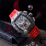Đồng Hồ Richard Mille RM 11-03 Automatic Winding Flyback Chronograph Rep 1:1 Cao Cấp Vỏ Carbon Mặt Skeleton Lộ Cơ Dây Cao Su