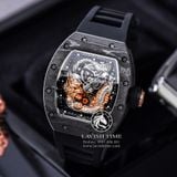 Đồng Hồ Richard Mille RM 57-03 Tourbillon Sapphire Dragon Rep 1:1 Cao Cấp Vỏ Carbon Mặt Skeleton Lộ Cơ Dây Cao Su