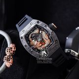 Đồng Hồ Richard Mille RM 57-03 Tourbillon Sapphire Dragon Rep 1:1 Cao Cấp Vỏ Carbon Mặt Skeleton Lộ Cơ Dây Cao Su