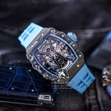 Đồng Hồ Richard Mille RM 53-01 Tourbillon Pablo Mac Donough Rep 1:1 Chế Tác Vỏ Carbon Đen Mặt Skeleton Lộ Cơ Dây Cao Su