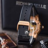 Đồng Hồ Richard Mille RM 63-01 Automatic Winding Dizzy Hands Rep 1:1 Chế Tác Vỏ Vàng Hồng Mặt Skeleton Lộ Cơ Dây Cao Su