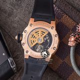 Đồng Hồ Richard Mille RM 63-01 Automatic Winding Dizzy Hands Rep 1:1 Chế Tác Vỏ Vàng Hồng Mặt Skeleton Lộ Cơ Dây Cao Su