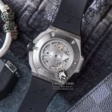 Đồng Hồ Hublot Big Bang Sang Bleu II 45mm Rep 1:1 Chế Tác Vỏ Bạc Mặt Đen Dây Cao Su 418.NX.1107.RX.MXM19