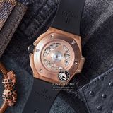 Đồng Hồ Hublot Big Bang Sang Bleu II 45mm Rep 1:1 Chế Tác Vỏ Vàng Hồng Mặt Đen Dây Cao Su 418.OX.1108.RX.MXM19