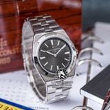 Đồng Hồ Vacheron Constantin Overseas Ultra-thin 2000V Rep 1:1 Chế Tác Vỏ Bạc Mặt Xám Dây Kim Loại