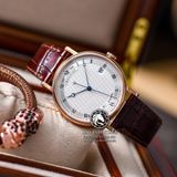 Đồng Hồ Breguet Classique 5177BR/15/9V6 Rep 1:1 Chế Tác Vỏ Vàng Hồng Mặt Trắng Dây Da Nâu