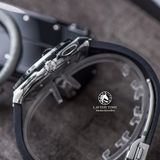Đồng Hồ Hublot Classic Fusion Tourbillon 45mm Rep 1:1 Chế Tác Vỏ Bạc Mặt Số Skeleton Dây Da 505.NX.0170.LR